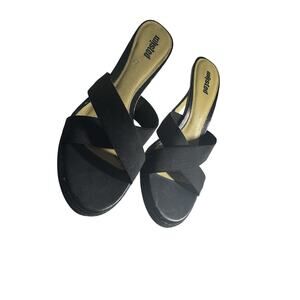 Y2K Vintage Slinky Heel Sandal Women 11 Unlisted Black Kitten Retro High 90s